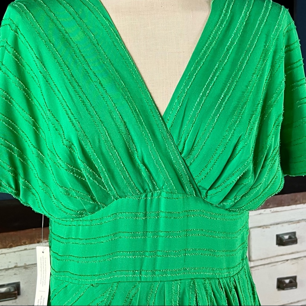 Anthropologie Green Mini Dress 0p View 6